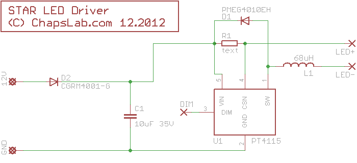 Schéma Star LED Driver